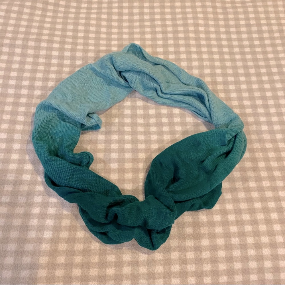 Green-Blue Ombré Infinity Scarf